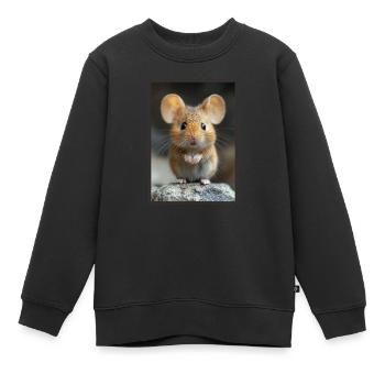 Mäuse Maus - Kinder Premium Organic Sweatshirt - Schwarz - Vorne - AI Model Kid Female (0cm)