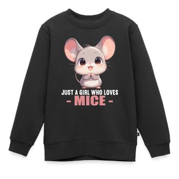 Mäuse Maus - Kinder Premium Organic Sweatshirt - Schwarz - Vorne - AI Model Kid Female (0cm)