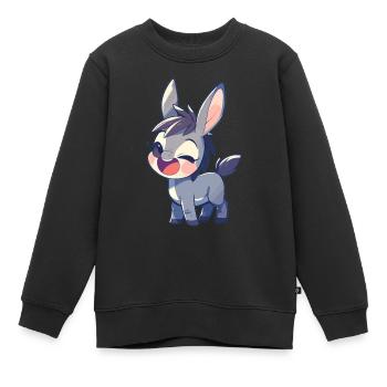 Maultiere Maultier - Kinder Premium Organic Sweatshirt - Schwarz - Vorne - AI Model Kid Female (0cm)