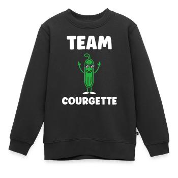 Zucchini-Humor - Kinder Premium Organic Sweatshirt - Schwarz - Vorne - AI Model Kid Female (0cm)