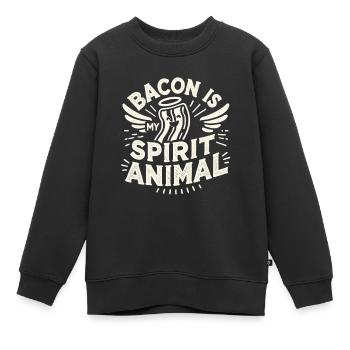 Speck ist mein Seelentier - Kinder Premium Organic Sweatshirt - Schwarz - Vorne - AI Model Kid Female (0cm)