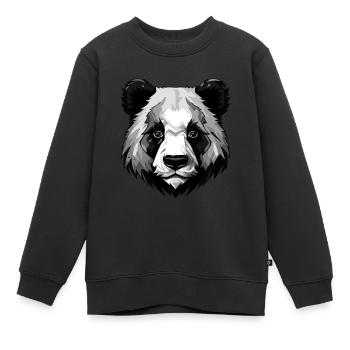 Panda Kopf - Kinder Premium Organic Sweatshirt - Schwarz - Vorne - AI Model Kid Female (0cm)
