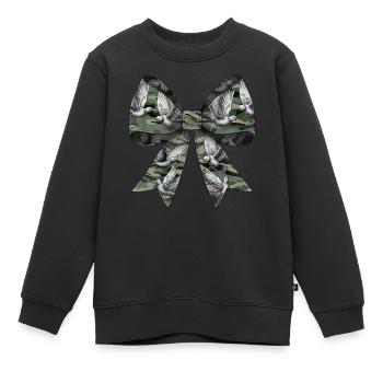 Coquette Bogen Taubenjagd Jäger Camouflage Ribbon - Kinder Premium Organic Sweatshirt - Schwarz - Vorne - AI Model Kid Female (0cm)