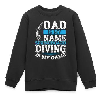 Tremplin Plongée Plongée Plongeurs - Sweat Premium enfant bio - noir - Devant - AI Model Kid Female (0cm)
