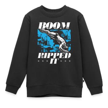 Tremplin Plongée Plongée Plongeurs - Sweat Premium enfant bio - noir - Devant - AI Model Kid Female (0cm)