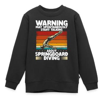 Tremplin Plongée Plongée Plongeurs - Sweat Premium enfant bio - noir - Devant - AI Model Kid Female (0cm)