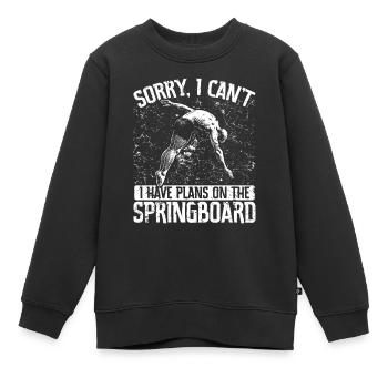 Tremplin Plongée Plongée Plongeurs - Sweat Premium enfant bio - noir - Devant - AI Model Kid Female (0cm)