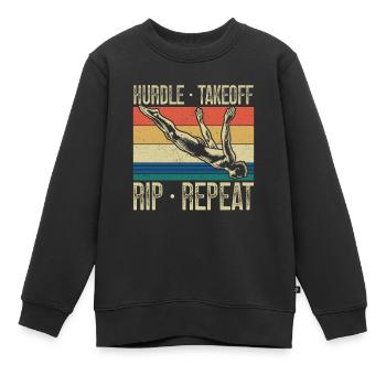 Tremplin Plongée Plongée Plongeurs - Sweat Premium enfant bio - noir - Devant - AI Model Kid Female (0cm)