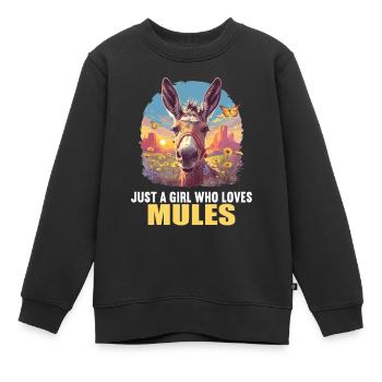Maultiere Maultier - Kinder Premium Organic Sweatshirt - Schwarz - Vorne - AI Model Kid Female (0cm)