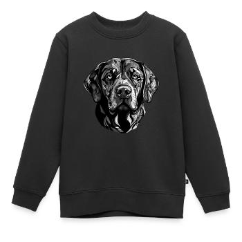 Tête de chien Labrador - Sweat Premium enfant bio - noir - Devant - AI Model Kid Female (0cm)