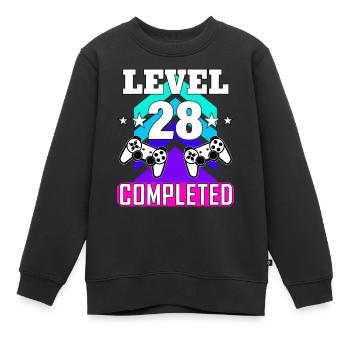anniversaire de jeu haha comme c’est drôle - Sweat Premium enfant bio - noir - Devant - AI Model Kid Female (0cm)