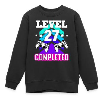 gaming geburtstag haha wie - Kinder Premium Organic Sweatshirt - Schwarz - Vorne - AI Model Kid Female (0cm)