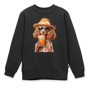 Pudel - Kinder Premium Organic Sweatshirt - Schwarz - Vorne - AI Model Kid Female (0cm)