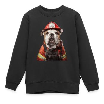 Bulldogge - Kinder Premium Organic Sweatshirt - Schwarz - Vorne - AI Model Kid Female (0cm)
