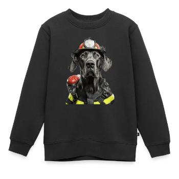 Deutsche Dogge - Kinder Premium Organic Sweatshirt - Schwarz - Vorne - AI Model Kid Female (0cm)