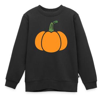 citrouille - Sweat Premium enfant bio - noir - Devant - AI Model Kid Female (0cm)