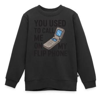 Klassisches Klapphandy, Vintage-Handy, Handy - Kinder Premium Organic Sweatshirt - Schwarz - Vorne - AI Model Kid Female (0cm)