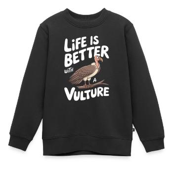 Geier - Kinder Premium Organic Sweatshirt - Schwarz - Vorne - AI Model Kid Female (0cm)