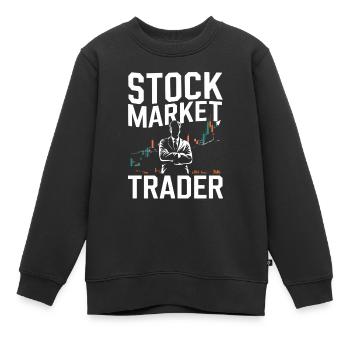Trader boursier Graphique Trader boursier - Sweat Premium enfant bio - noir - Devant - AI Model Kid Female (0cm)