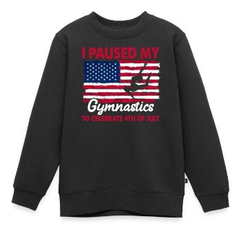 Gymnastik Training Fitness Gym - Kinder Premium Organic Sweatshirt - Schwarz - Vorne - AI Model Kid Female (0cm)