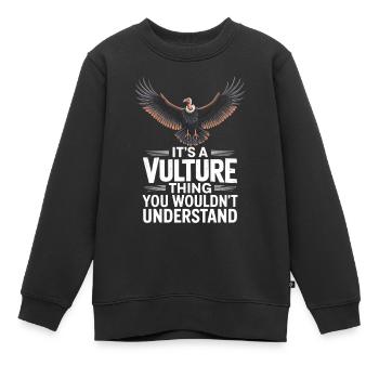 Geier - Kinder Premium Organic Sweatshirt - Schwarz - Vorne - AI Model Kid Female (0cm)