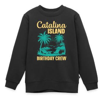 Catalina Island Birthday Crew - Kinder Premium Organic Sweatshirt - Schwarz - Vorne - AI Model Kid Female (0cm)