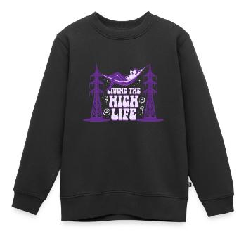 Industriekletterer Living The High Life - Kinder Premium Organic Sweatshirt - Schwarz - Vorne - AI Model Kid Female (0cm)