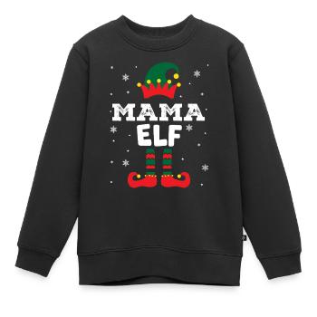 elf haha Zeichenfläche 1 Kopie - Kinder Premium Organic Sweatshirt - Schwarz - Vorne - AI Model Kid Female (0cm)