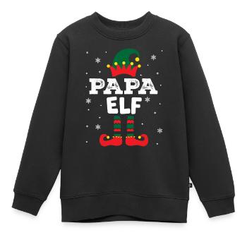 elf haha Zeichenfläche 1 - Kinder Premium Organic Sweatshirt - Schwarz - Vorne - AI Model Kid Female (0cm)