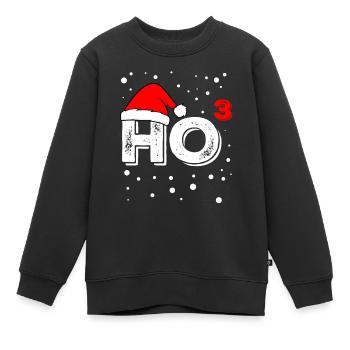 Ho hoch 3 haha Zeichenfläche 1 - Kinder Premium Organic Sweatshirt - Schwarz - Vorne - AI Model Kid Female (0cm)