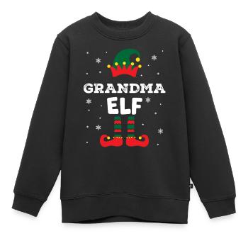 elf haha Zeichenfläche 1 Kopie 3 - Kinder Premium Organic Sweatshirt - Schwarz - Vorne - AI Model Kid Female (0cm)