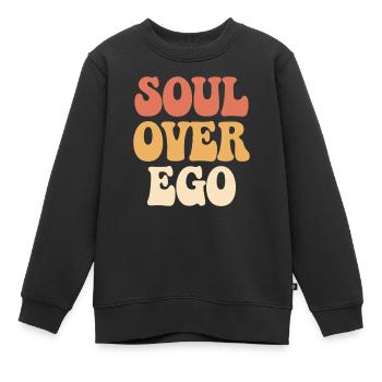 Citation de spiritualité inspirante de l’âme sur l’ego - Sweat Premium enfant bio - noir - Devant - AI Model Kid Female (0cm)