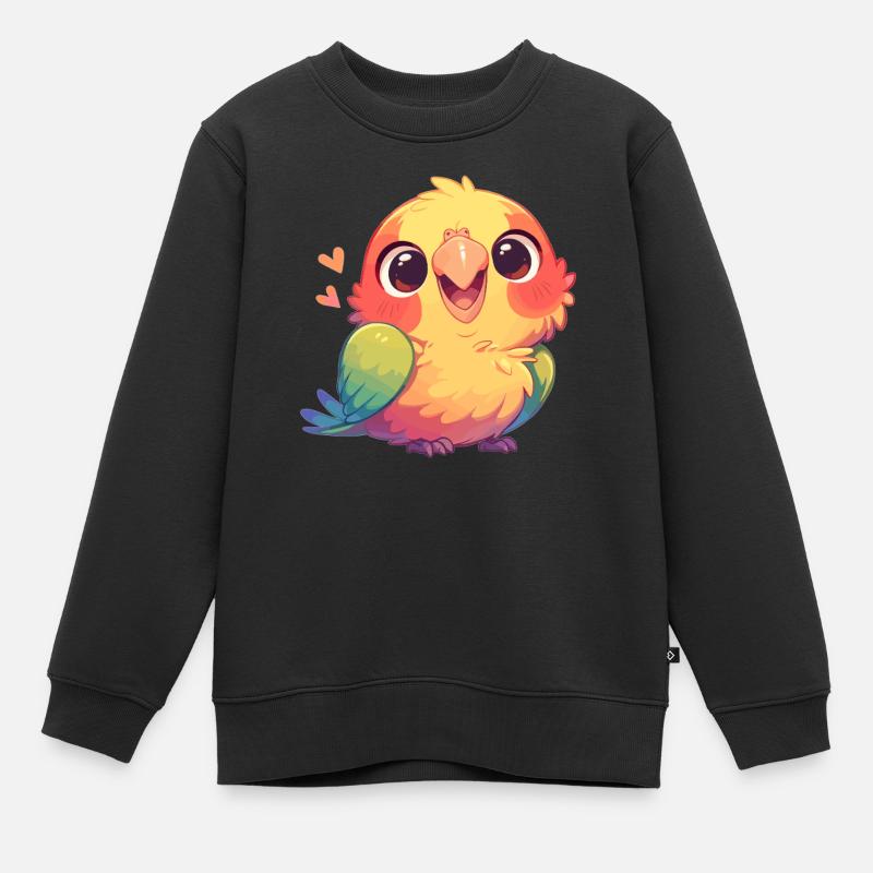 Perroquet Perroquet Perroquet - Sweat Premium enfant bio - noir