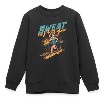 Marathon Marathons Coureurs Running - Sweat Premium enfant bio - noir - Devant - AI Model Kid Female (0cm)
