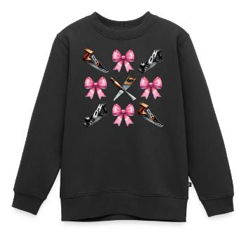Coquette Arc Menuisier - Sweat Premium enfant bio - noir - Devant - AI Model Kid Female (0cm)