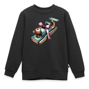 Coquette Arc Menuisier - Sweat Premium enfant bio - noir - Devant - AI Model Kid Female (0cm)