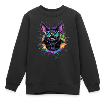 Fledermaus Flughund Vampir Bat Süße Fledemäuse - Kinder Premium Organic Sweatshirt - Schwarz - Vorne - AI Model Kid Female (0cm)