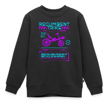 Tricycle couché Tricycle couché - Sweat Premium enfant bio - noir - Devant - AI Model Kid Female (0cm)