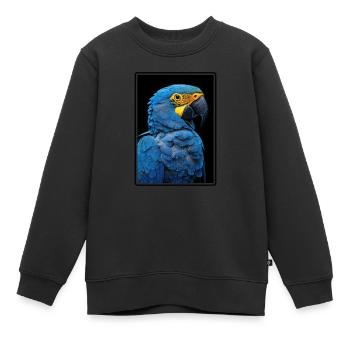 Perroquet Perroquet Perroquet - Sweat Premium enfant bio - noir - Devant - AI Model Kid Female (0cm)