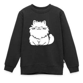 Persian cat - Kids Premium Organic Sweatshirt - black - Front - AI Model Kid Female (0cm)