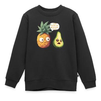 You're The Good Fat - Avocado Ananas - Kinder Premium Organic Sweatshirt - Schwarz - Vorne - AI Model Kid Female (0cm)