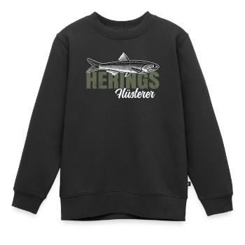 Heringe Angeln - Der Heringsflüsterer - Kinder Premium Organic Sweatshirt - Schwarz - Vorne - AI Model Kid Female (0cm)
