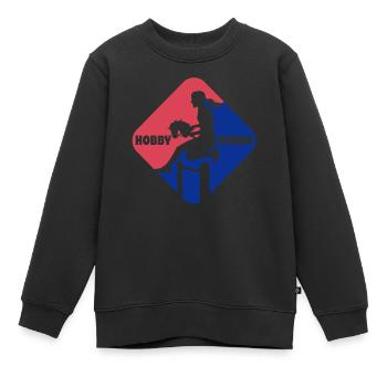 Cheval de loisir - Cheval de loisir - Équitation - Cadeau - Sweat Premium enfant bio - noir - Devant - AI Model Kid Female (0cm)