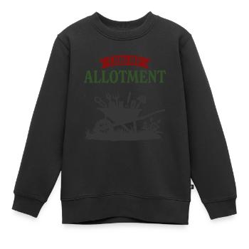 Ich grabe meinen Schrebergarten - Kinder Premium Organic Sweatshirt - Schwarz - Vorne - AI Model Kid Female (0cm)