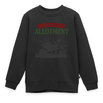 Ich wäre lieber im Schrebergarten - Kinder Premium Organic Sweatshirt - Schwarz - Vorne - AI Model Kid Female (0cm)