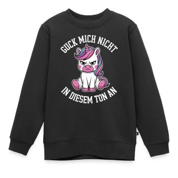 Ne me regarde pas sur ce ton - Sweat Premium enfant bio - noir - Devant - AI Model Kid Female (0cm)