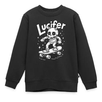 Skater Skeleton Lucifer Devilishly cool on the road - Kids Premium Organic Sweatshirt - black - Front - AI Model Kid Female (0cm)