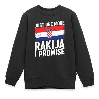 Nur Noch Ein Rakija Verspreche Ich - Kinder Premium Organic Sweatshirt - Schwarz - Vorne - AI Model Kid Female (0cm)