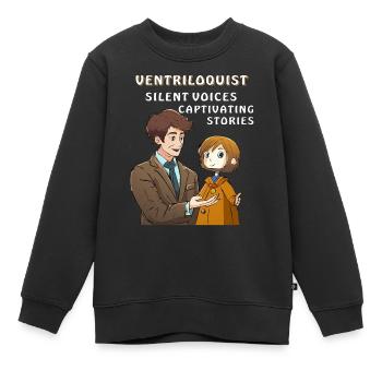 BAUCHREDNER SILENT VOICES CAPTIVATING STORIES - Kinder Premium Organic Sweatshirt - Schwarz - Vorne - AI Model Kid Female (0cm)