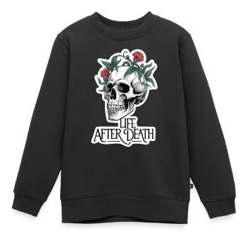 KNOCHEN LEBEN NACH DEM TOD - Kinder Premium Organic Sweatshirt - Schwarz - Vorne - AI Model Kid Female (0cm)